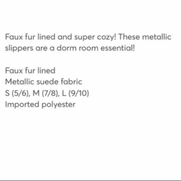 Vs pink sherpa slides gold metallic lg - Picture 5 of 5